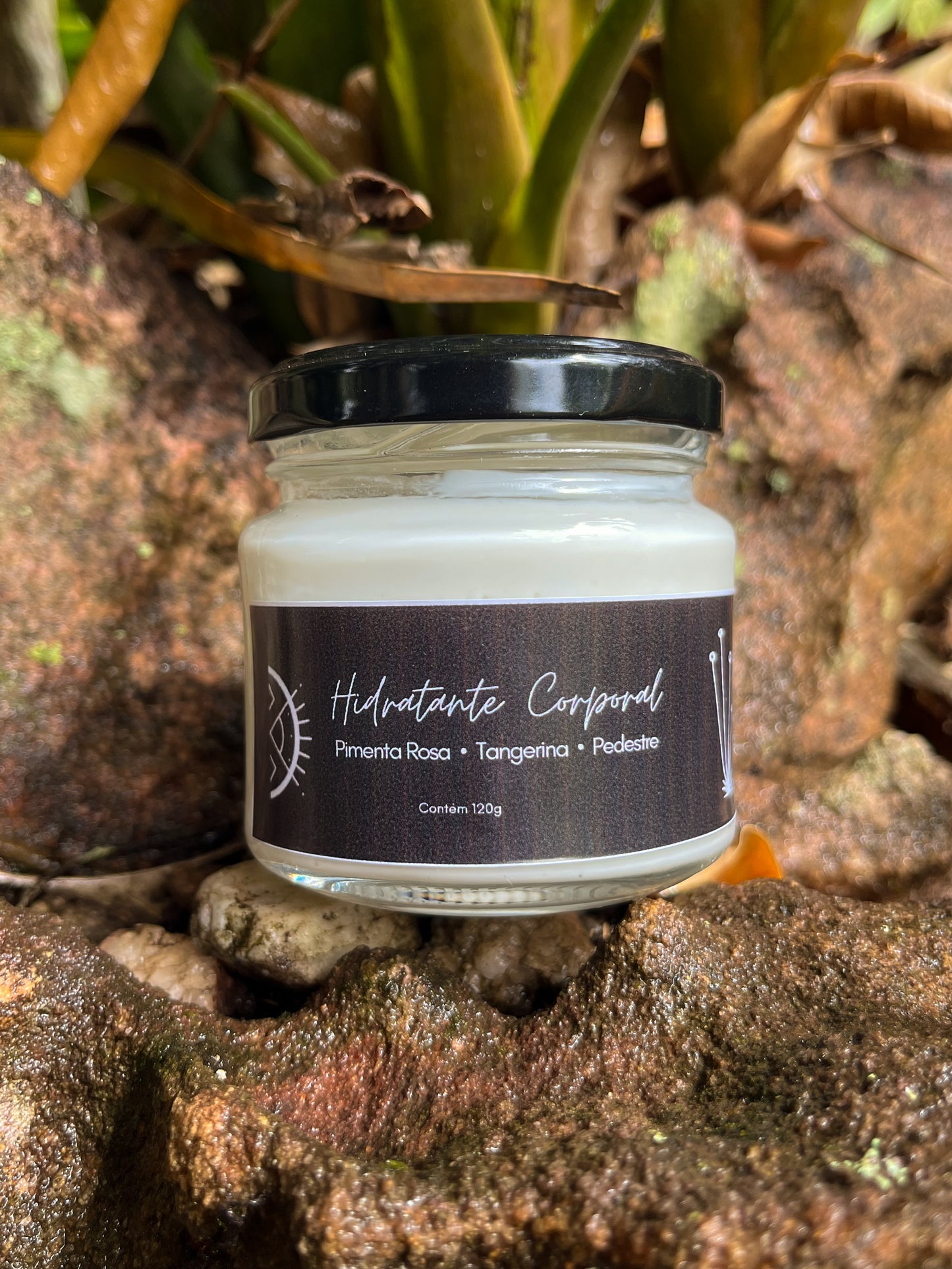 Hidratante Natural de Pedestre, Tangerina e Pimenta Rosa de Essências da Chapada