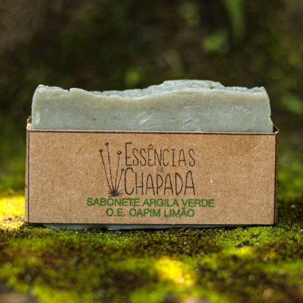 Sabonete Artesanal de Argila Verde de Essências da Chapada