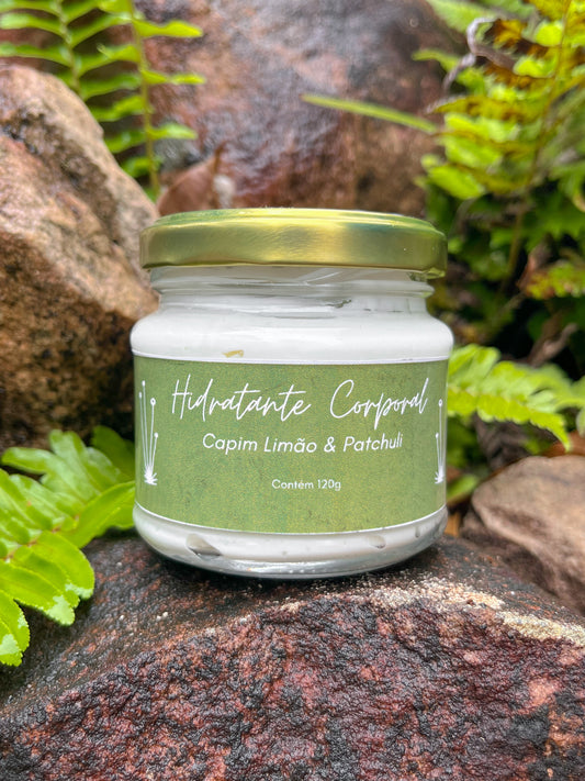 Hidratante Natural de Capim Limão e Patchouli de Essências da Chapada